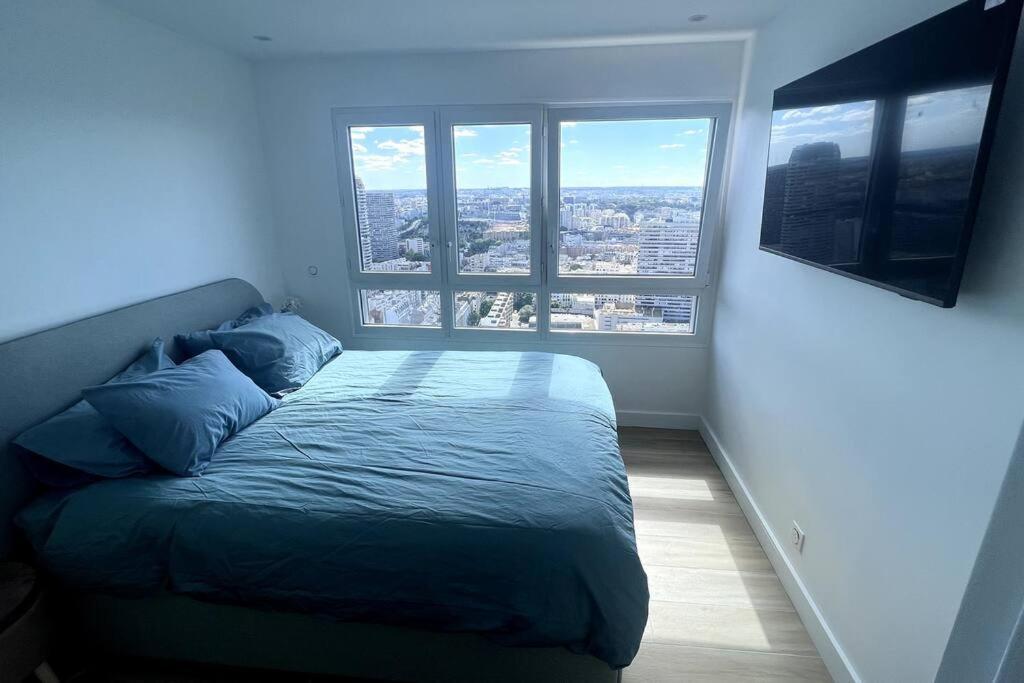 Nice Apartment With Amazing View Of Paris + Parking ภายนอก รูปภาพ