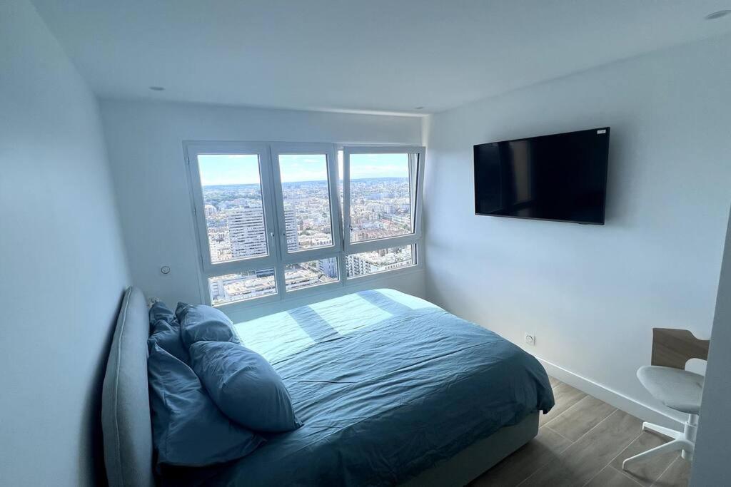 Nice Apartment With Amazing View Of Paris + Parking ภายนอก รูปภาพ