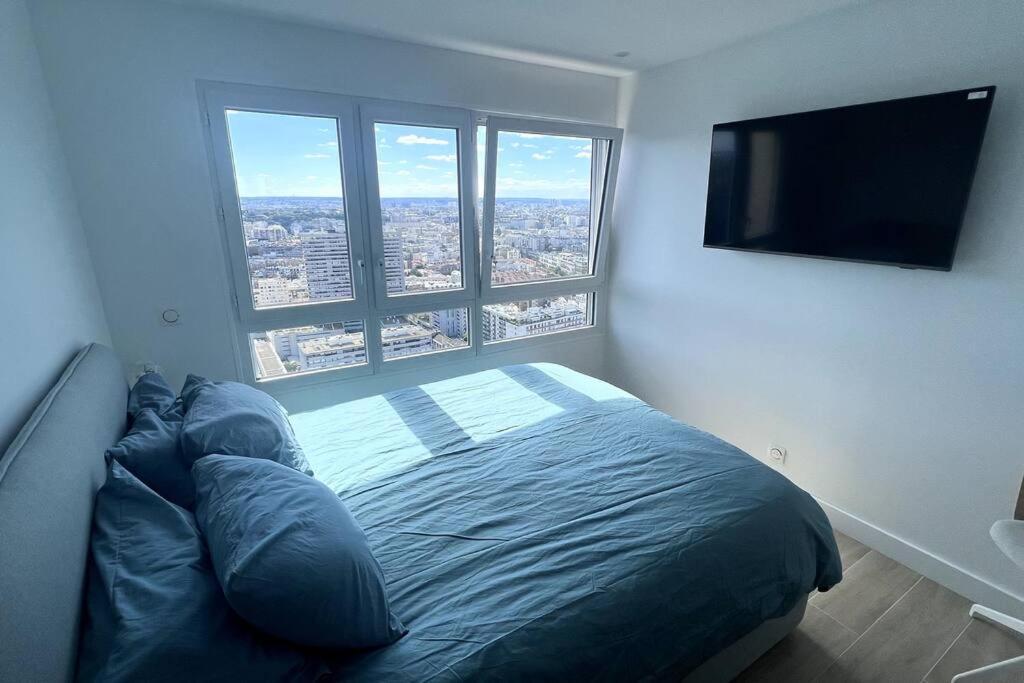 Nice Apartment With Amazing View Of Paris + Parking ภายนอก รูปภาพ